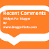 Recent Comment Widget For Website/Blogger