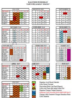 Kalender Pendidikan Nasional 2016/2017