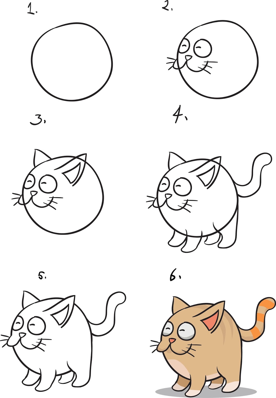 86 Sketsa Gambar Hewan Kucing Gratis