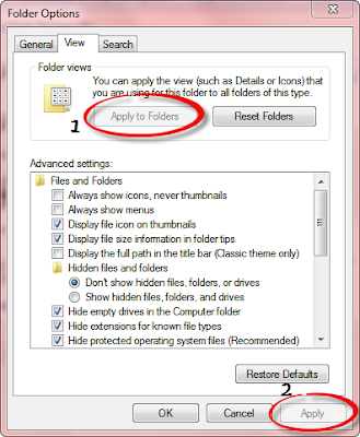 Folder View change in windows