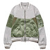 Fabric Mix Bomber Blouson Khaki