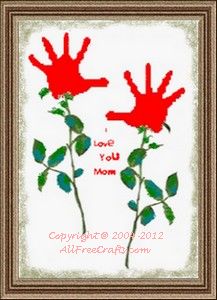 Handprint Valentines for Mom