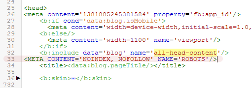 Deindexing with noindex meta tag noindex nofollow meta tag for deindexing