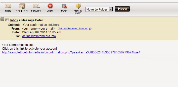 Email Confirmation Concept