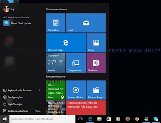 Menu Iniciar do Windows 10