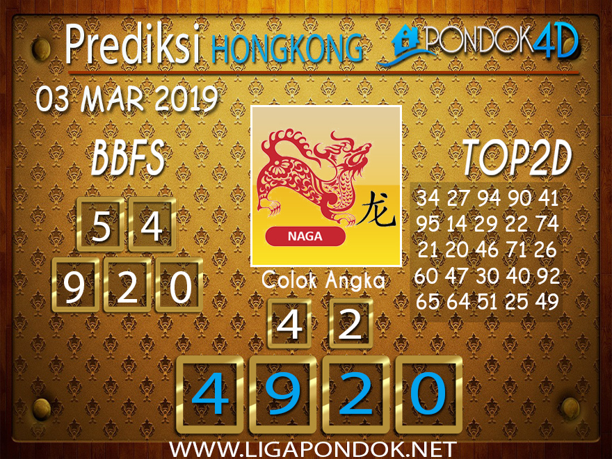 Prediksi Togel HONGKONG PONDOK4D 03 MARET 2019 Prediksi Togel HONGKONG PONDOK4D 03 MARET 2019