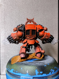 I ended up painting up the vents which I\'d not initially intended to do. Basecoats applied - rear view