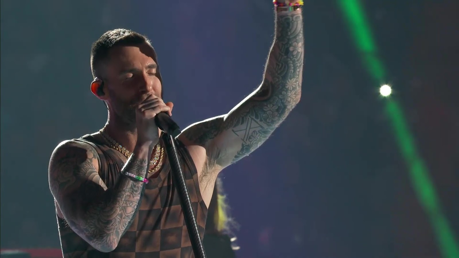 Adam Levine Goes Topless In Super Bowl Halftime