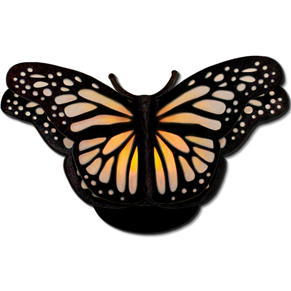 JMRush Designs Monarch Butterfly Tea Light Lantern (Flameless)