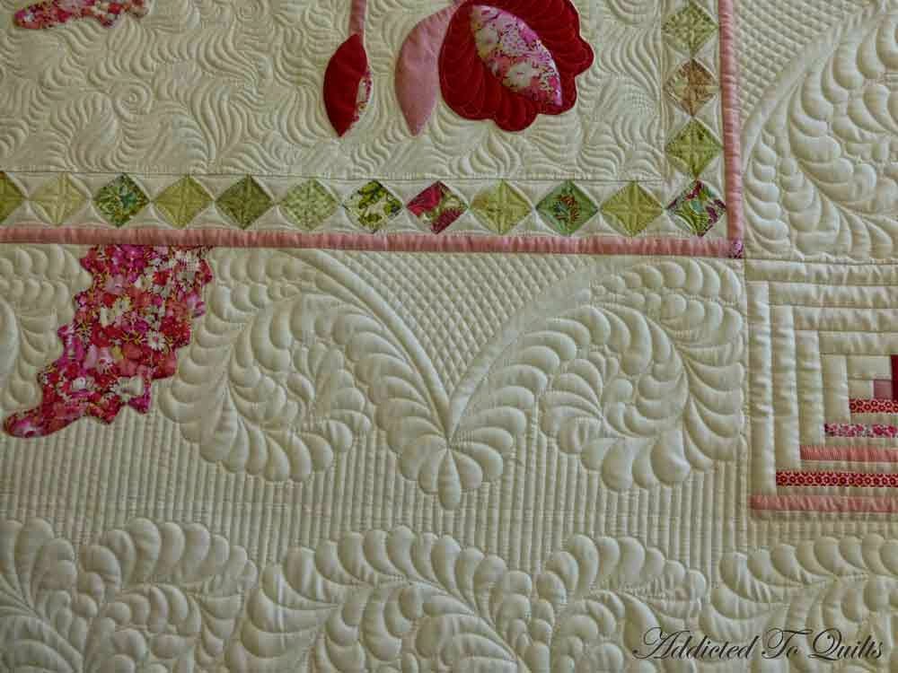 Addicted To Quilts Pink and White Quilt