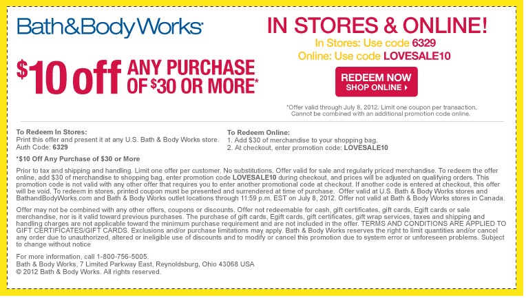Bath & Body Works Coupon | @girlythingsby_e | Beauty Chit Chat