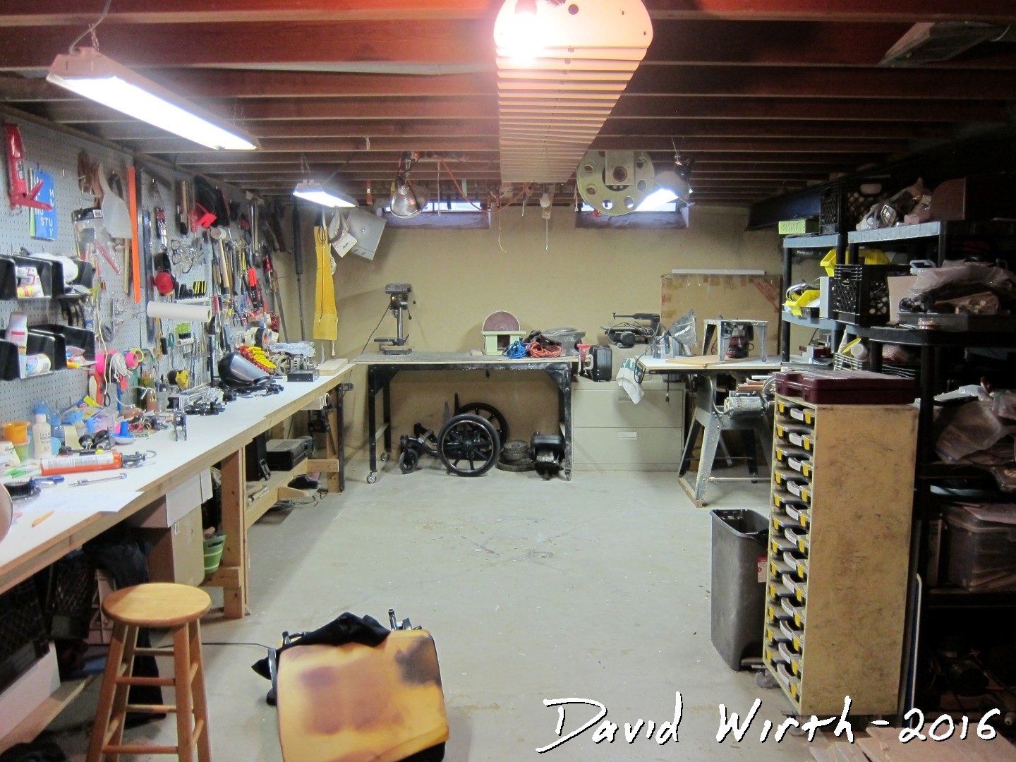 Tour of Shop Basement Organization