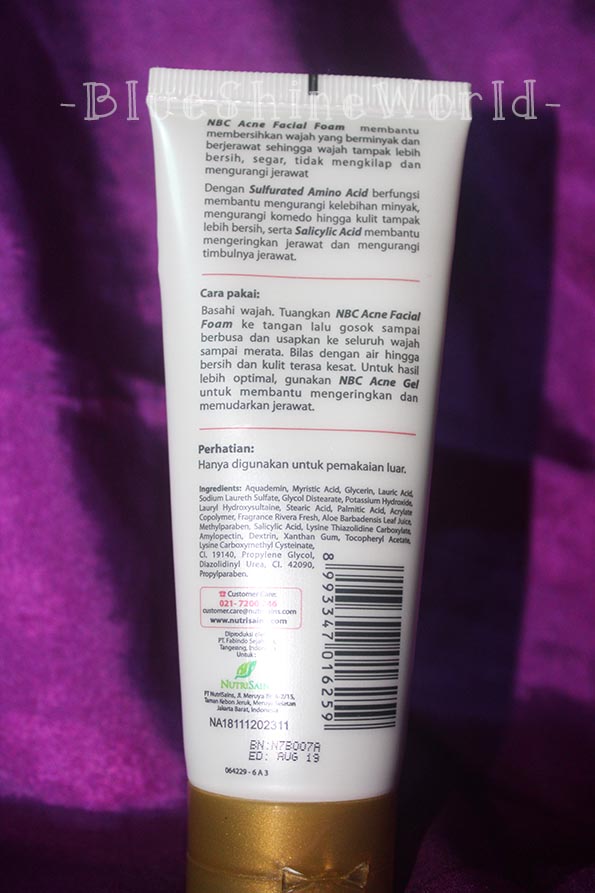 nourish acne facial foam