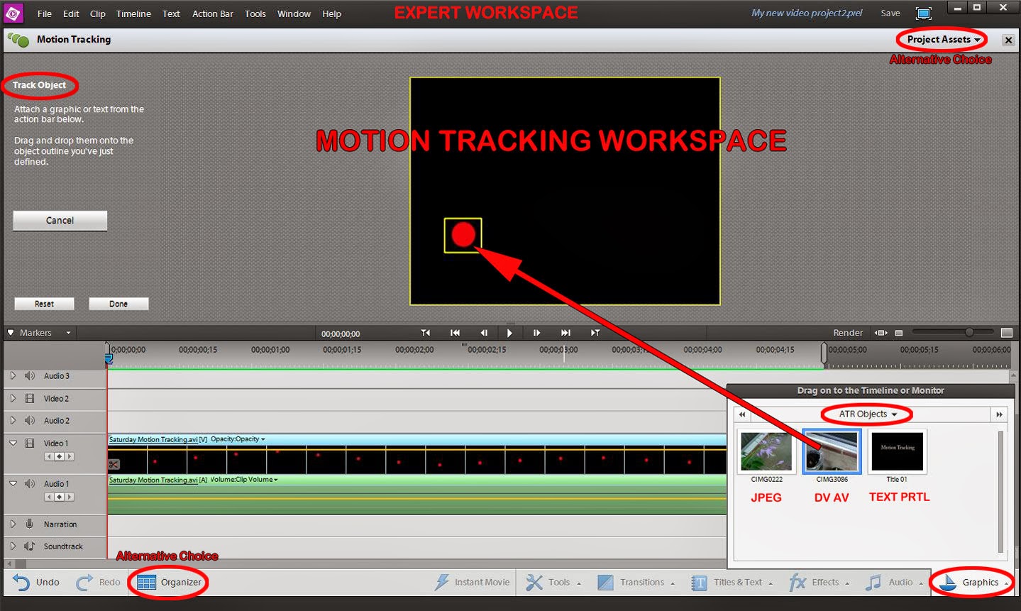 ATR Premiere Elements Troubleshooting PE12 Motion Tracking/What To