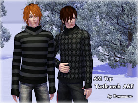 My Sims 3 Blog: Turtlenecks for Adult Males by Tamamaro