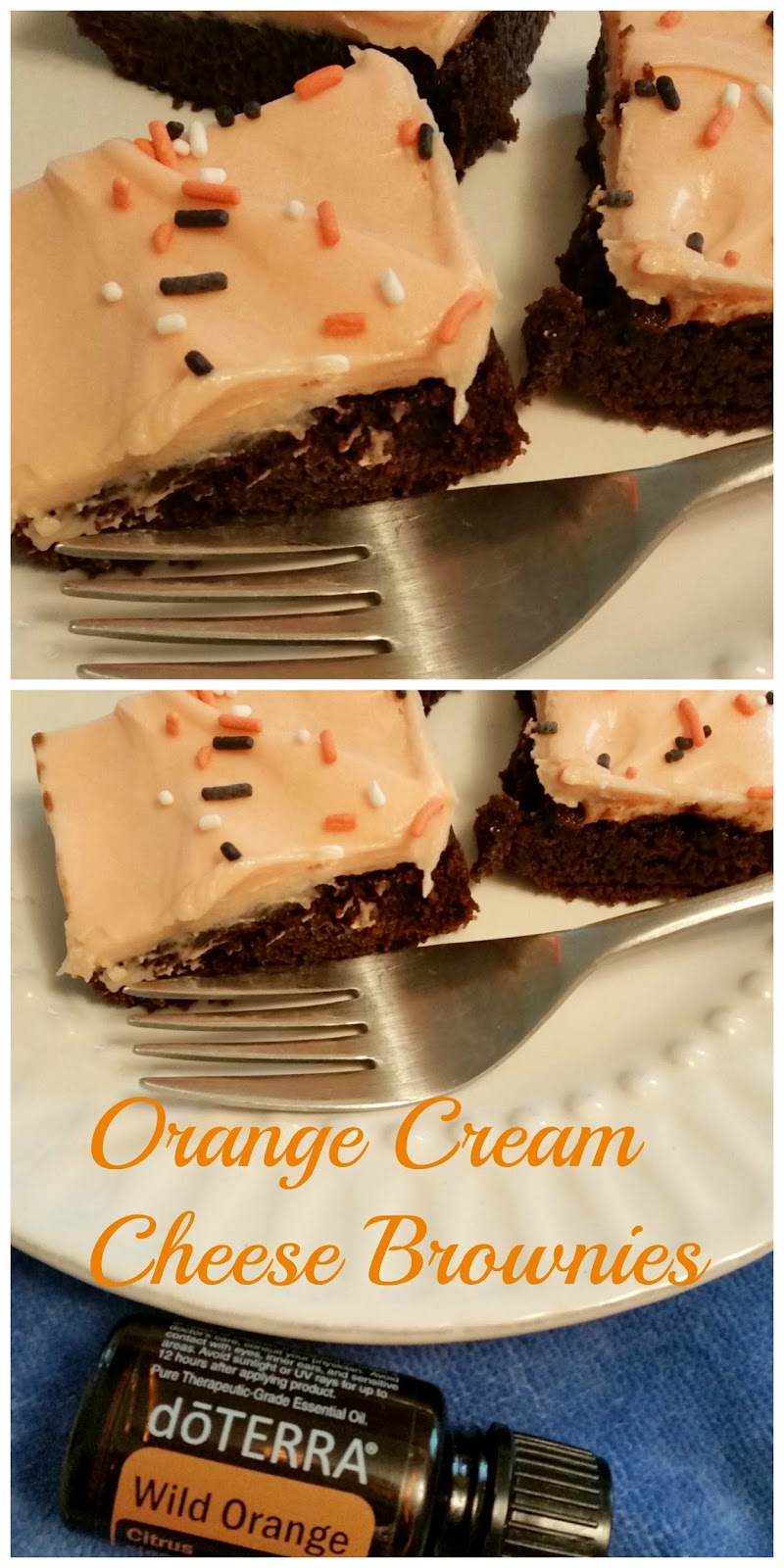 The Better Baker Orange Cream Cheese Brownies (Fun with essential oils)