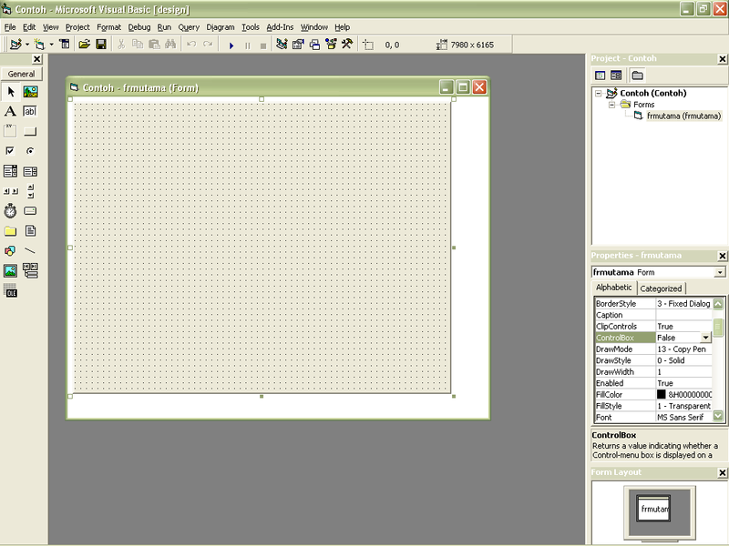 Напечатать на бейсик программу. Mikrosoft Visual Basil 6.0 нарисовать домик.