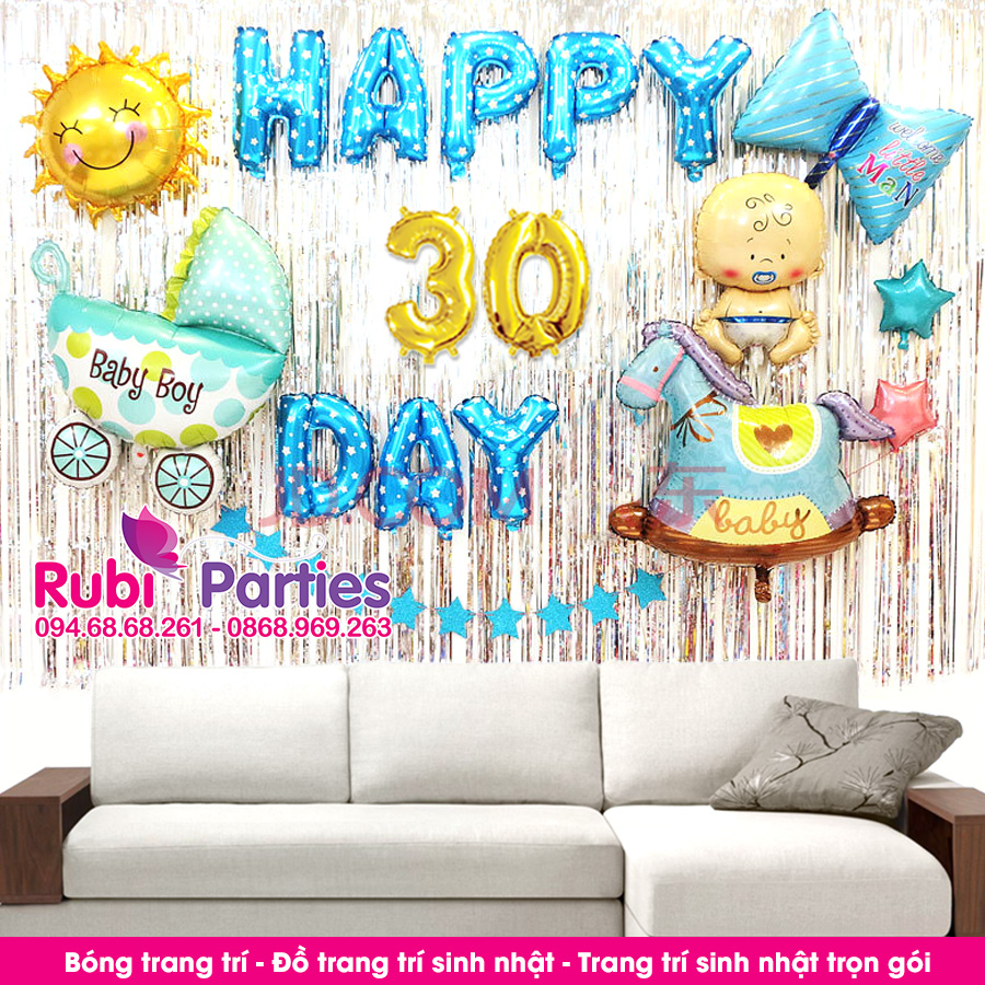 Bóng trang trí đầy tháng cho bé ở Phú Diễn Bong trang tri day thang cho be o Phu Dien