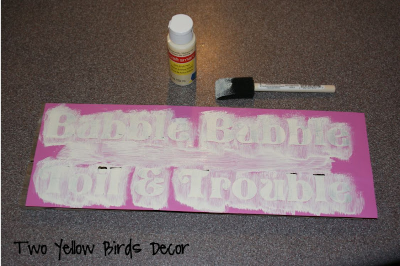 Two Yellow Birds Decor: Witches Potion Sign {Part 2}