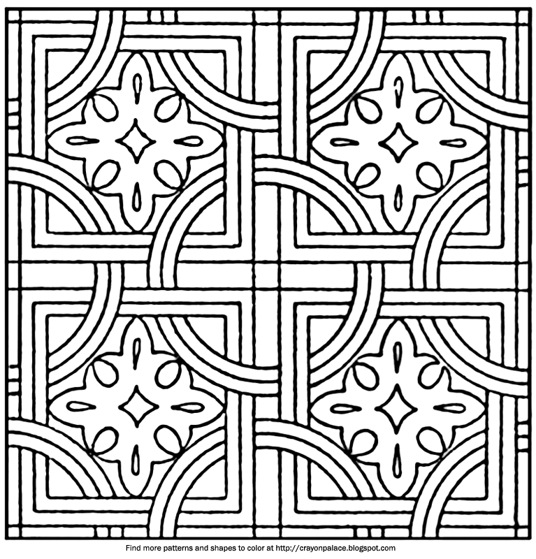 Crayon Palace Color interlocking circles and squares...