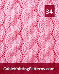 Cable Knitting 34. Mutilple of 16 stitches, plus 10. After you get the hang of making the cables, the stitch pattern can easily be memorized.