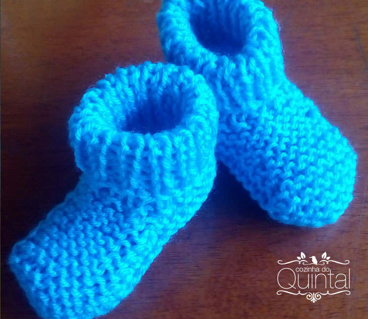 sapatinho de trico para bebe facil