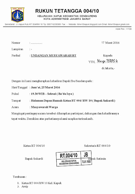 Contoh Surat Undangan Musrenbang Desa - Delinewstv