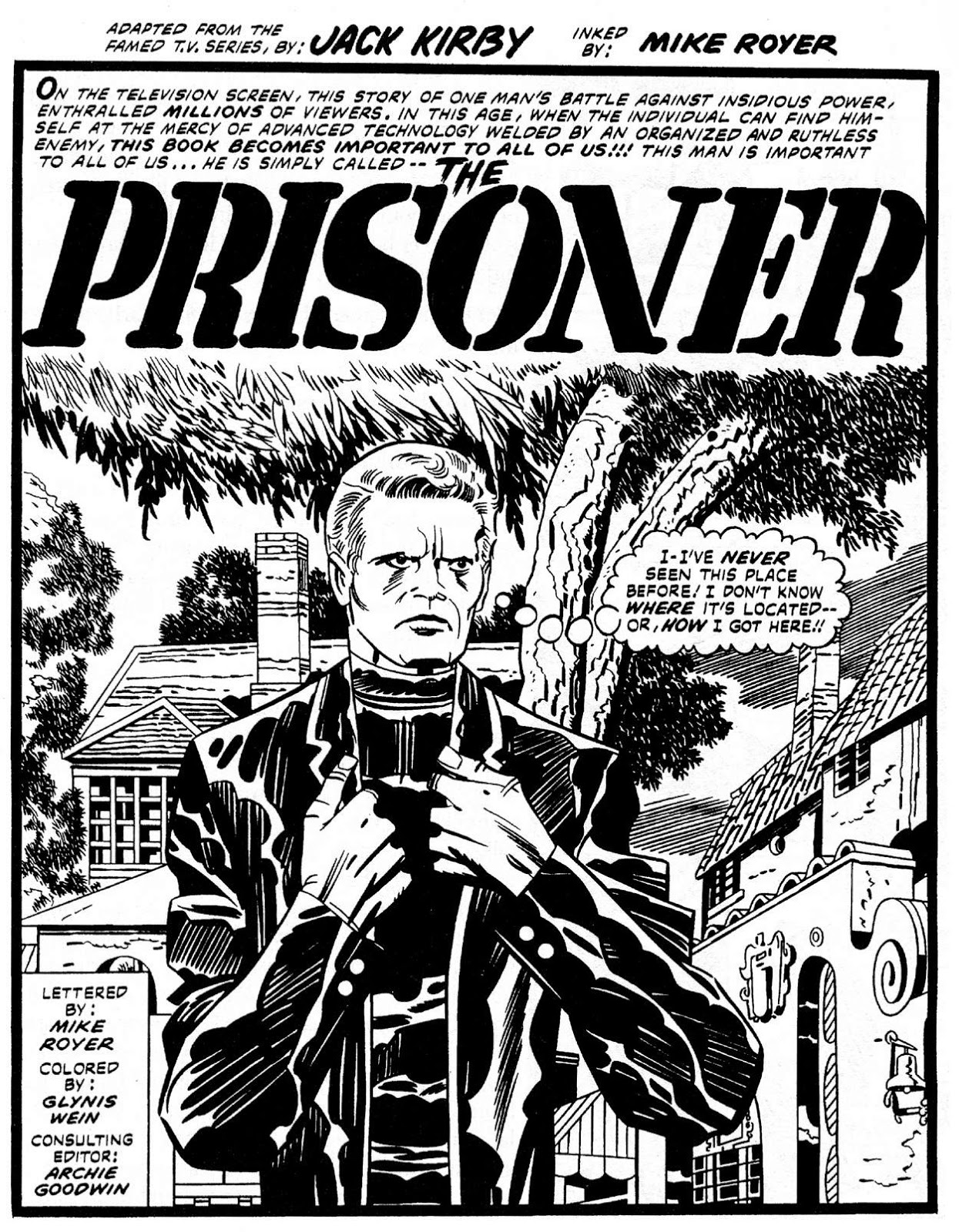 Moonbase Central The Prisoner Comic Strip By Jack Kirby 