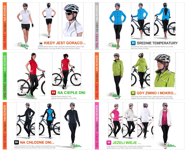 Damska odzież na rower - banery reklamowe
