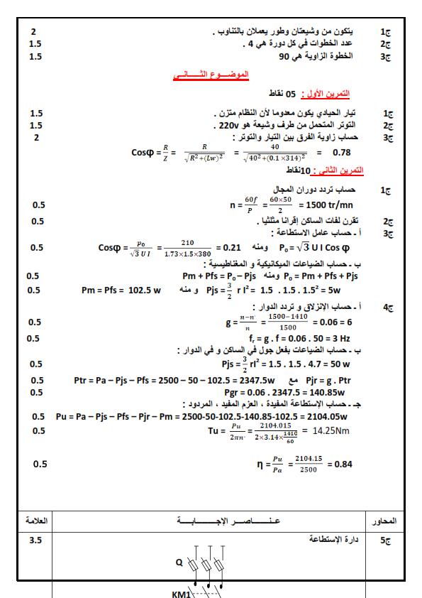 دروس الهندسة الكهربائية للسنة الثالثة ثانوي الفصل الاول ملخص دروس الهندسة الكهربائية الثالثة ثانوي