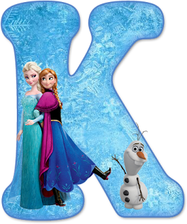 Alfabeto de Ana, Elsa y Olaf de Frozen. 