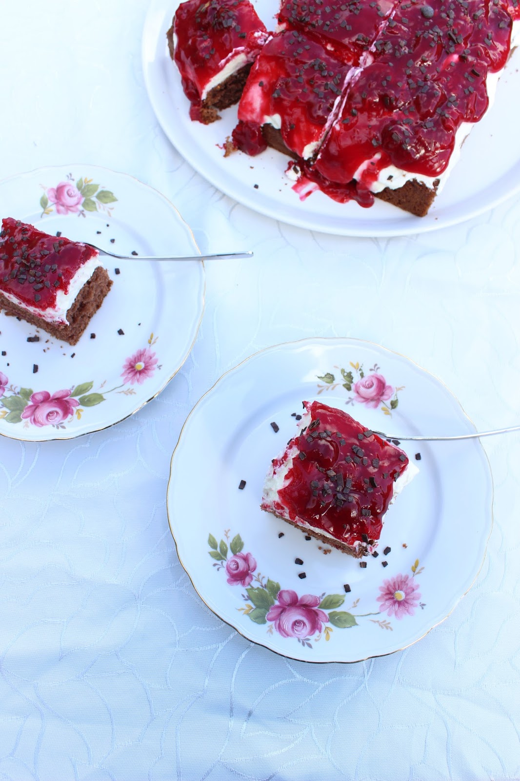 Schokokuchen mit Kirschgrütze