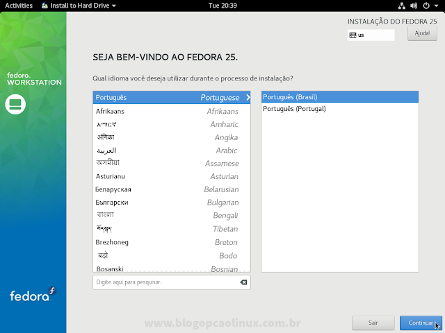 Selecione o seu idioma Selecione o seu idioma