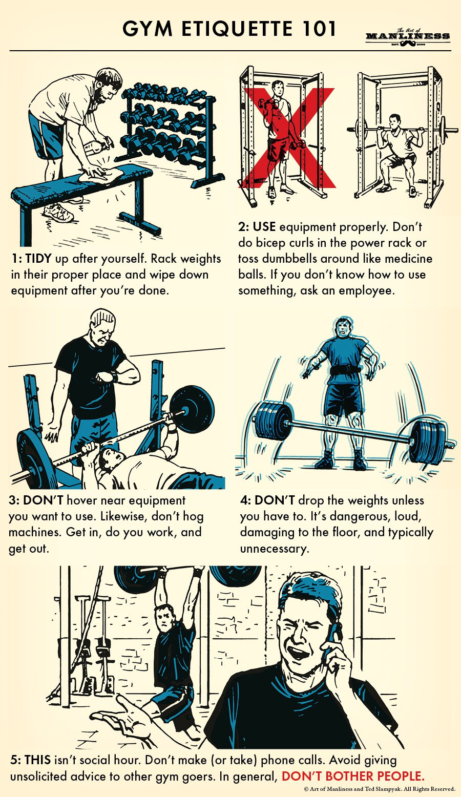 SNAFU! Gym etiquette by Art of Manliness