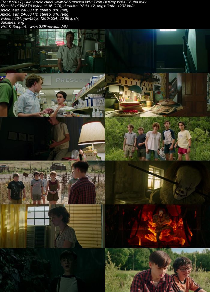 It (2017) Dual Audio Hindi 480p BluRay x264 400MB ESubs Movie Download