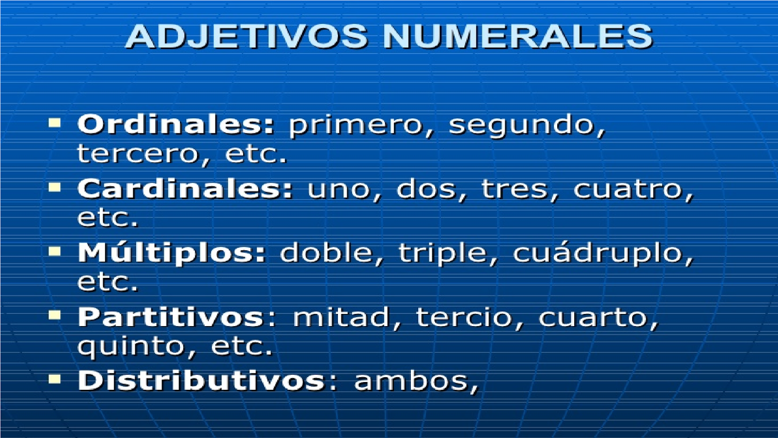 5 Ejemplos De Adjetivos Numerales