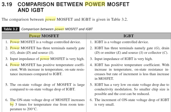 IGBT-Comparision between Power MOSFET and Power IGBT