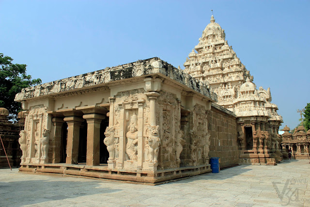 Garbhagriha Mantapa and Vimana of Kailasanathar temple Garbhagriha Mantapa and Vimana of Kailasanathar temple