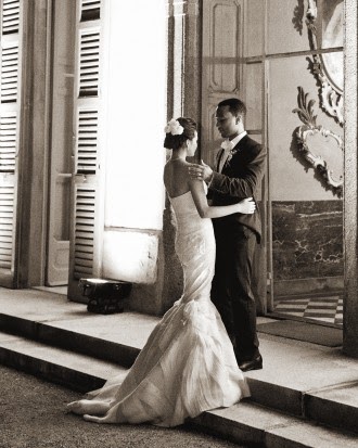 Chrissy Teigen in Vera Wang Bridal