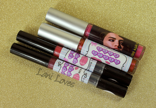 Darling Girl Liquid Kiss Balm Gloss - Ruby Rose, Princess of the Amazons, Leeloo and I'm Into Survival Swatches & Review