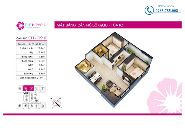 Thiết kế căn hộ 09 & 10 Thiết kế căn hộ 09 & 10