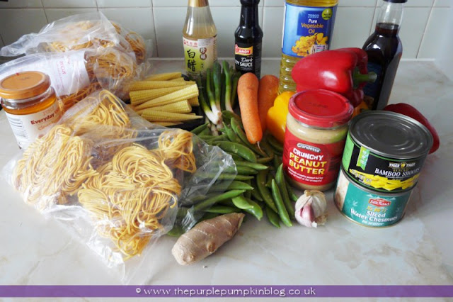 Nutty Noodle Salad at The Purple Pumpkin Blog