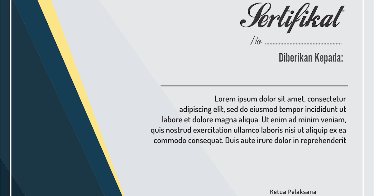 Elegant Simple Template Sertifikat Cdr Siap Edit Lembar Elegant Simple Template Sertifikat Cdr Siap Edit Lembar