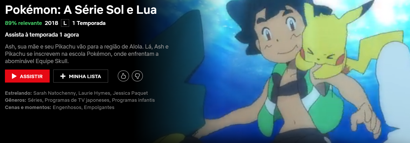 Pokémon Sol e Lua Ultra-Aventuras Disponível na Netflix