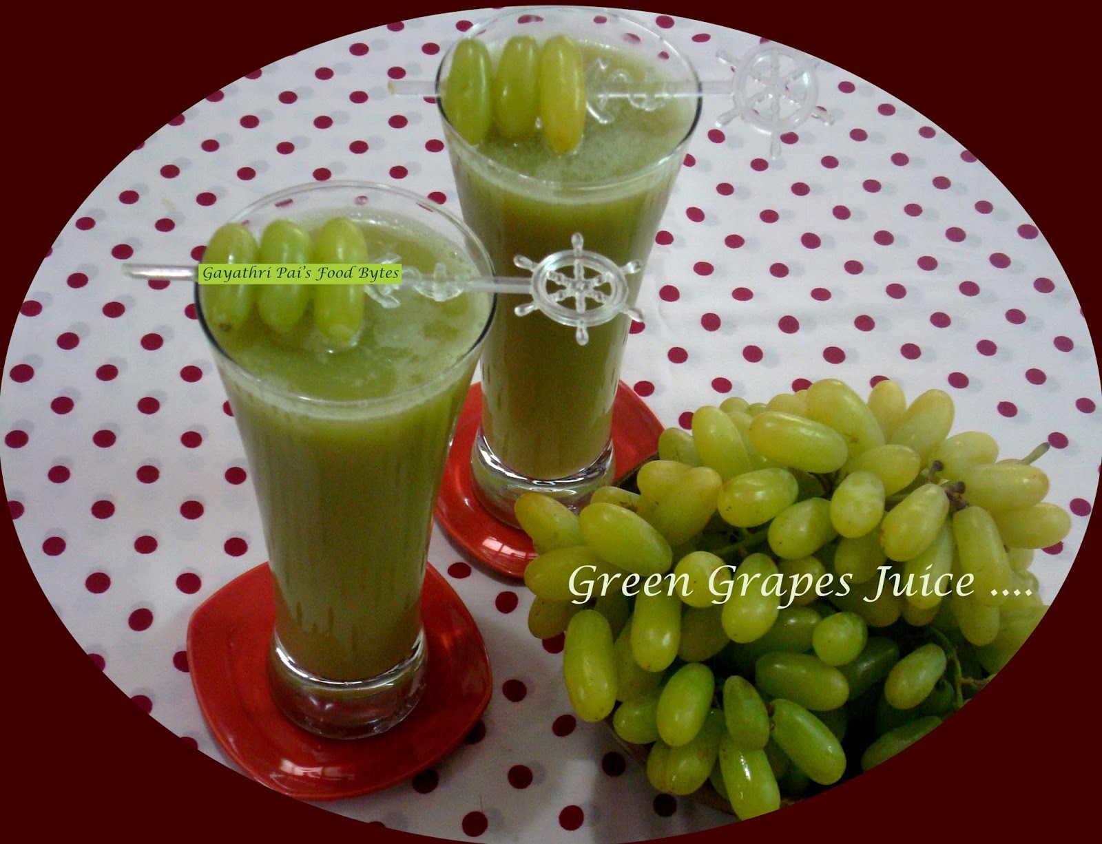 Gayathri Pai's Food Bytes Green Grapes Juice.