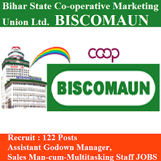 BISCOMAUN Admit Card 2017 | 122 Posts | Godown Manager, MTS Jobs | Sarkari Naukri Bihar State Co-operative Marketing Union Limited, BISCOMAUN, freejobalert, Sarkari Naukri, BISCOMAUN Admit Card, Admit Card, biscomaun logo