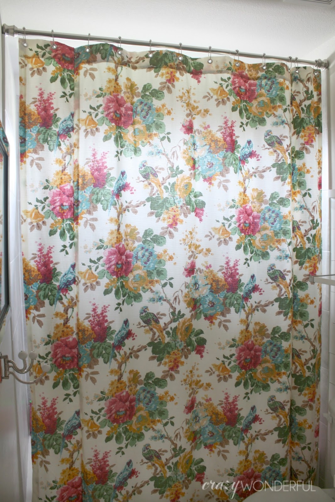 how to turn a window curtain into a shower curtain Crazy Wonderful