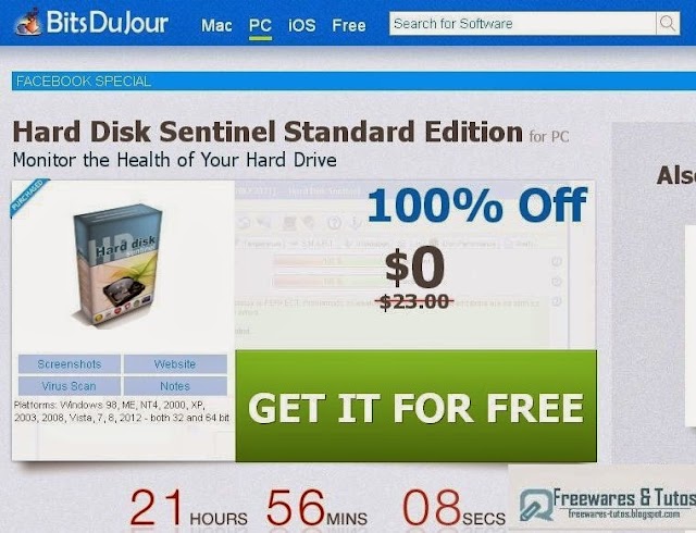Offre promotionnelle : Hard Disk Sentinel (Standard) gratuit (3ème édition) !