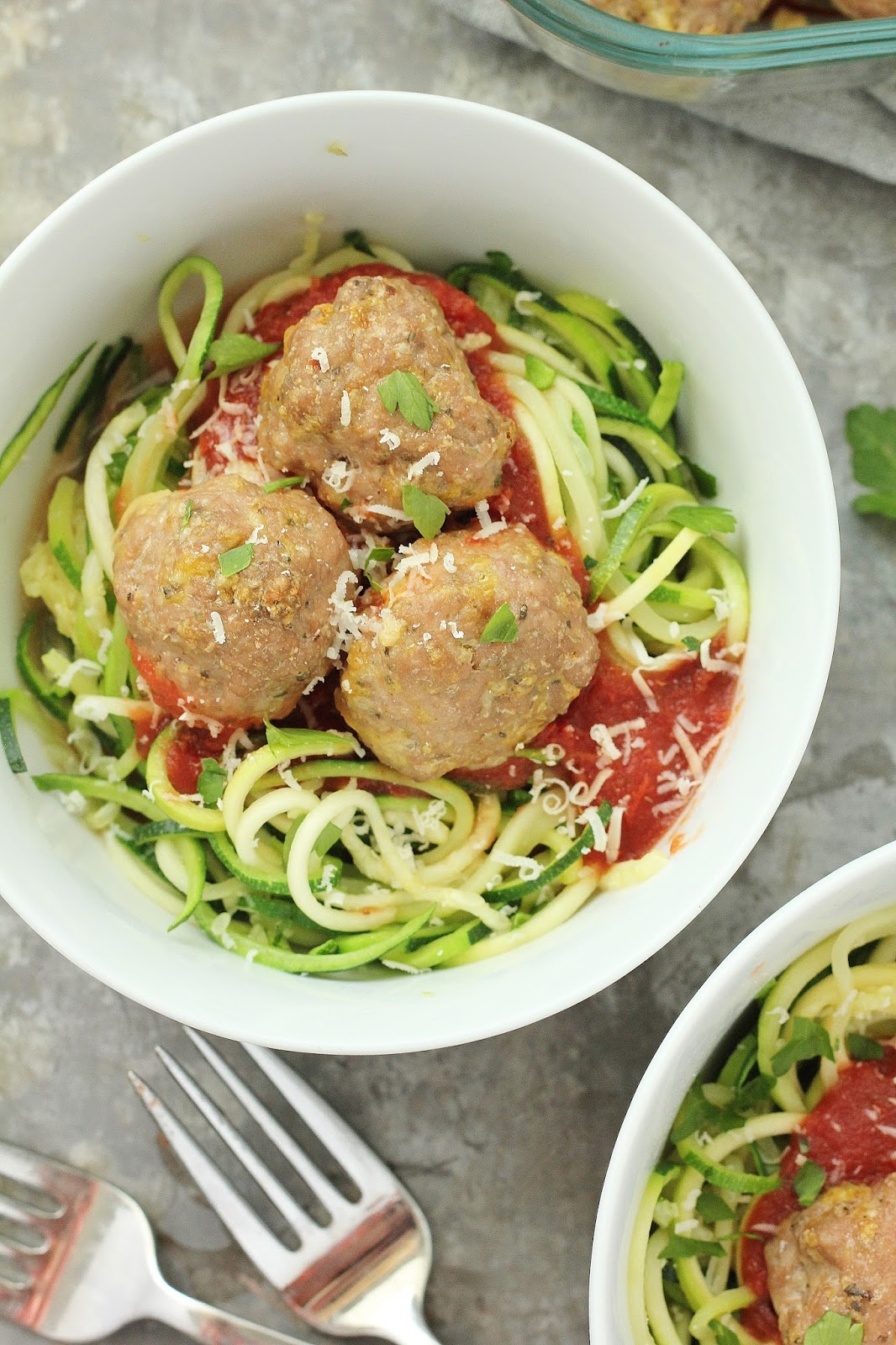 Turkey Meatballs and Zucchini Noodles