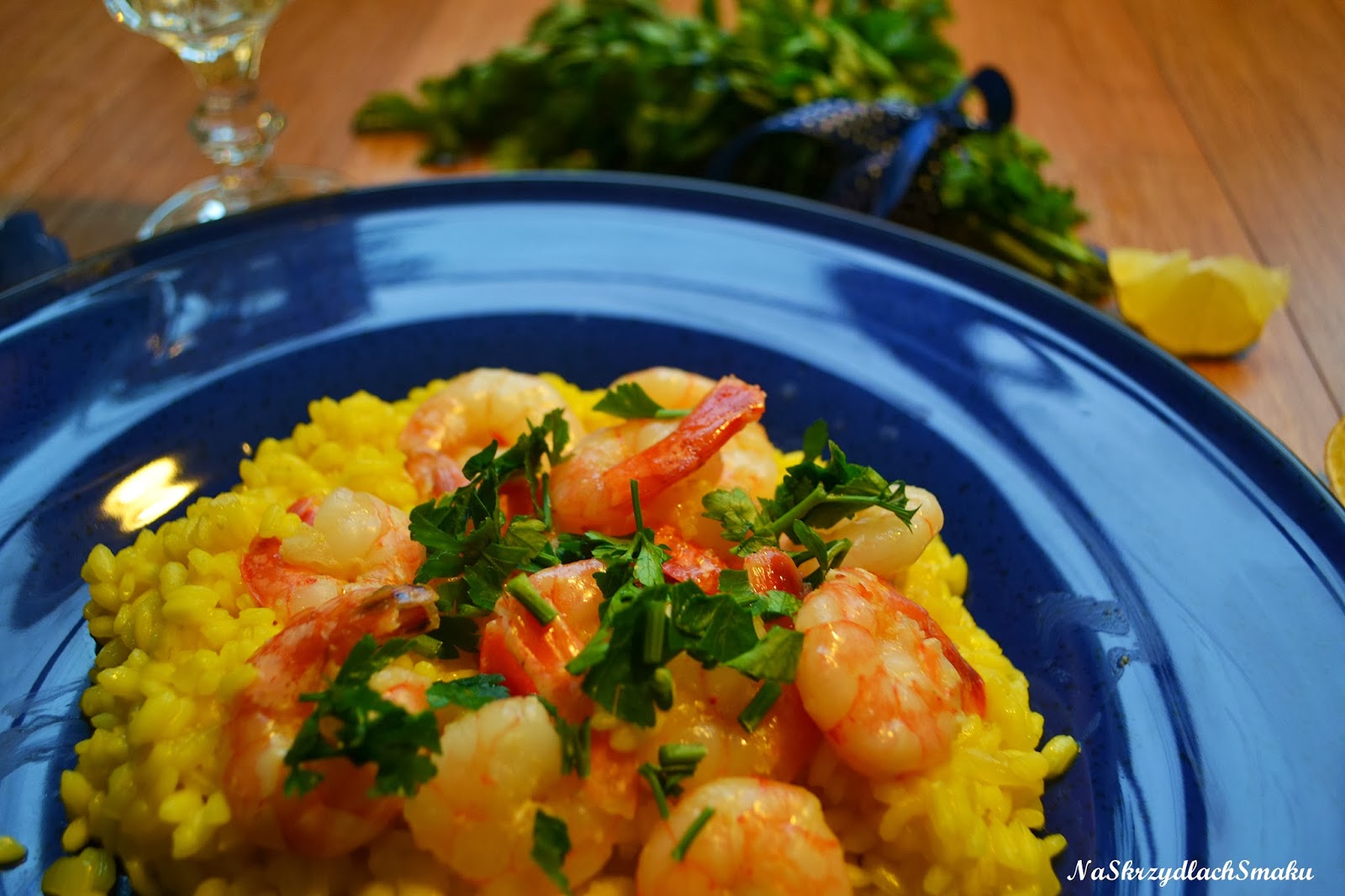 Risotto z szafranem i krewetkami NA SKRZYDŁACH SMAKU